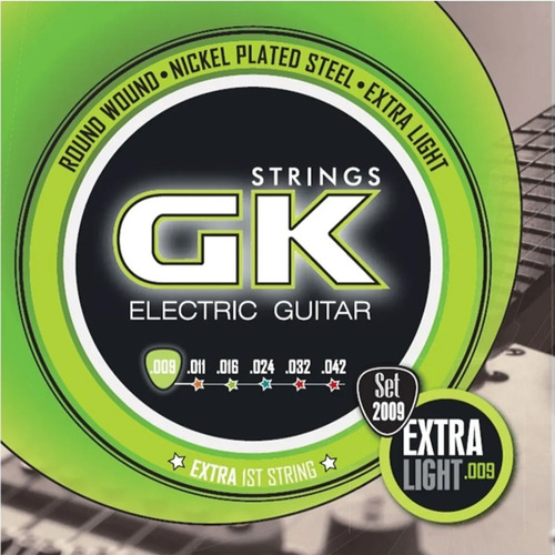 Encordado Guitarra Eléctrica Gk .009 Extra Light Set 2009