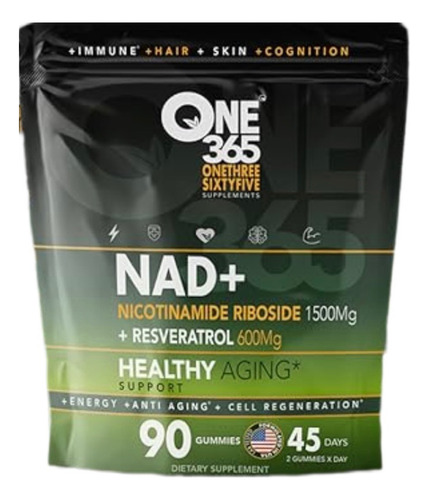 Suplemento Nad Nicotinamida Rib. Resveratrol 1500mg Gomitas Mezcla De Bayas