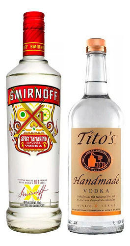 Pack Vodka Smirnoff Tamarindo 750ml Y Vodka Tito 1l