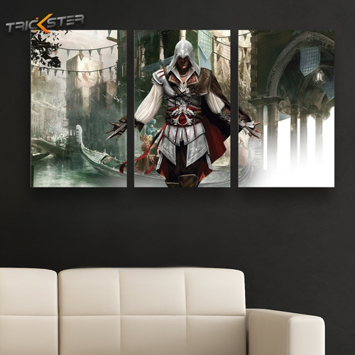 Cuadro Triptico Ezio Auditore Assassin's Creed Canvas Art
