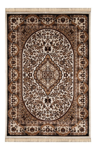 Tapete Tabriz Indiano 250x300cm 2,50x3,00m Tipo Persa Belga Cor Palha Desenho Do Tecido Clássico