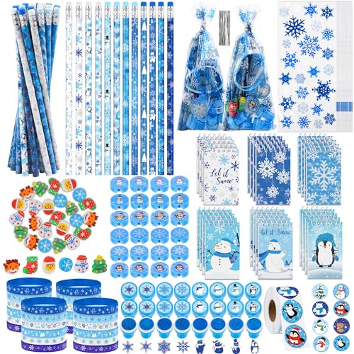  169 pieces winter snowflake stationery set chri...