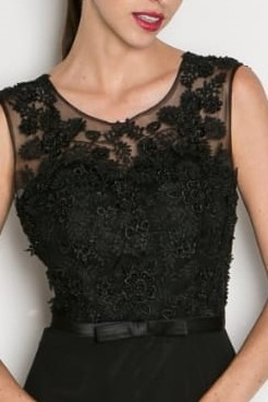 Imagem 3 de 6 de Vestido Formatura Festa Longo Preto Rendas Lindoo
