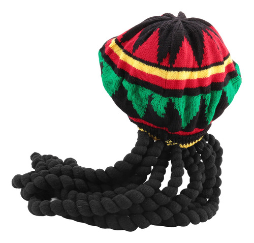 Gorro Rhasta Rasta Jamaica, Tejido A Ganchillo, Holgado, Bob