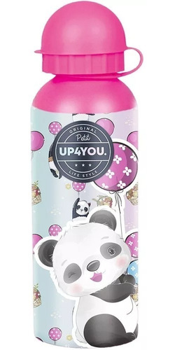 Garrafa Garrafinha De Alumínio Ursinho Panda Pandinha 500ml