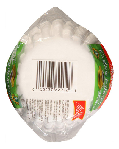 Filtros De Café Melitta Junior Basket, Blancos, 100 Unidades