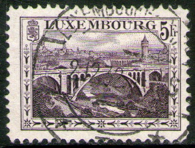 Luxemburgo Sello Usado Puente Adolphe Año 1921-22