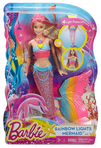 Barbie Dreamtopia Rainbow Lights Sirena Muñeca 