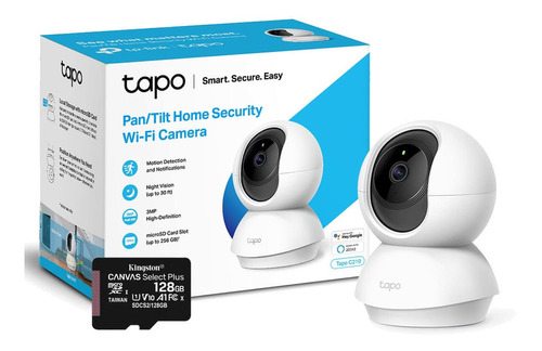 Camara Seguridad Tplink Tapo C210 Wifi 2k 3mp Micro Sd 128gb