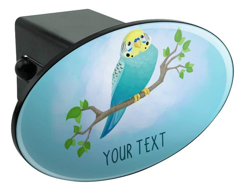 Personalized Custom 1 Line Parakeet Oval Tow Trailer Hitch C