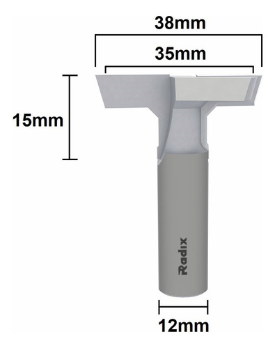 Fresa Canaletada - 18l3538.06 - Radix