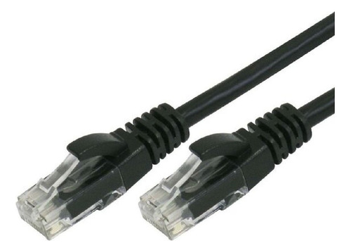Cable Utp X 1 Cat6 Fichas Inyectadas Listo P/ Usar Q7 Color Negro