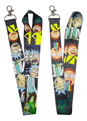 Cintas Para Llaves Llavero Lanyard De Rick & Morty