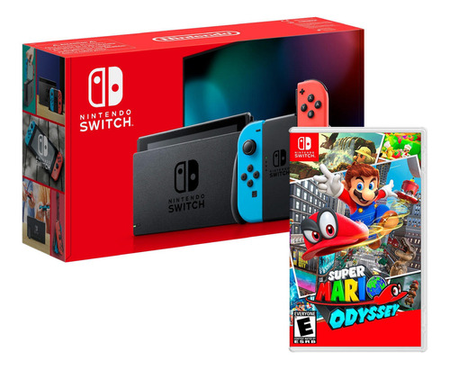 Consola Nintendo Switch Bateria Extendida + Mario Odyssey