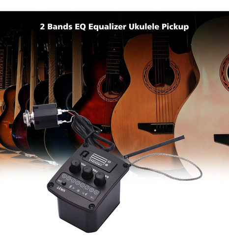 Imagen 6 de 6 de Muslady - Pickup Para Ukelele, Ecualizador De 2 Bandas, Sist