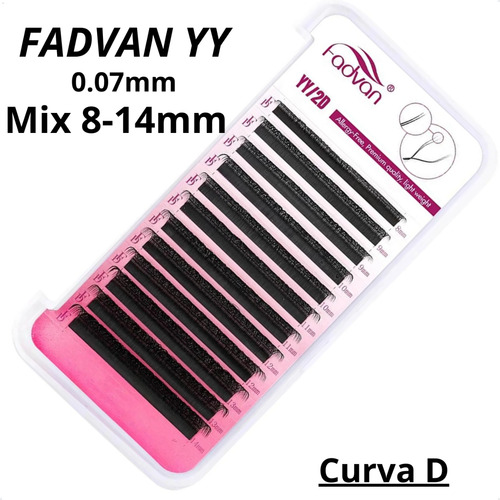 Cílios Fadvan Volume Brasileiro Fio Y Curva D Mix D Tamanhos