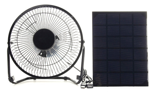 Ventilador Alimentado Por Panel Solar Usb De 5.5 W Para Refr