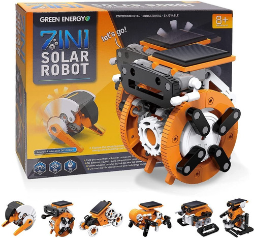 Kit Robot Para Armar Solar 7 En 1 Niños  En Caja