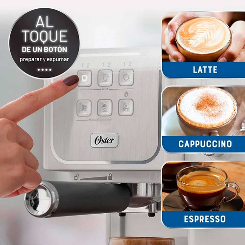 Cafetera Express Oster Primalatte Touch Bvstem6801w White