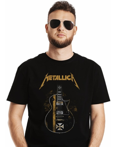 Polera Metallica Guitar Metal Impresión Directa