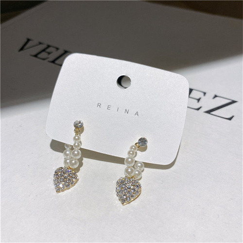 Pendientes En Forma De Corazón Con Circonitas Brillantes H,