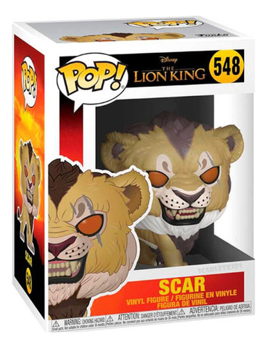 Funko Pop Rey Leon Scar 548 Original Disney Scarlet Kids