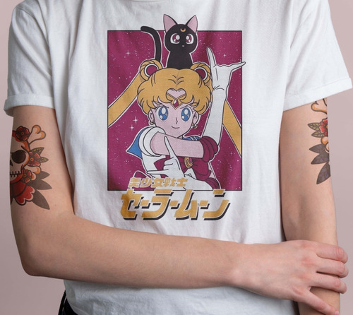 Polera Sailor Moon Anime Japon 90s Unisex Calidad