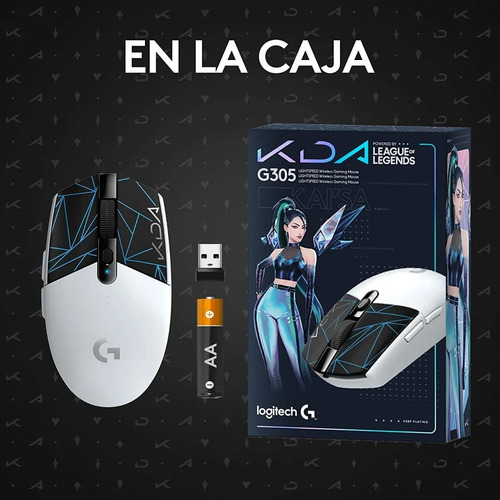 Mouse Gamer Inalámbrico Logitech G305 Hero Edición K/da Lol