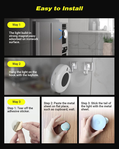 Luz Nocturna Con Sensor De Movimiento Para Interiores, Luz L