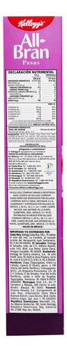 Cereales Kellogg's All Bran Sabor Pasas 1 Caja De 490g
