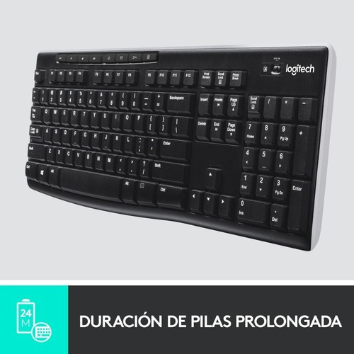Teclado Inalámbrico Logitech K270 Negro Español Iberico