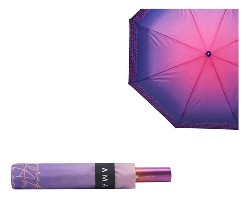 Paraguas Amayra Corto Automático 54cm Mujer Degrade 67.p6048 Color Lavanda
