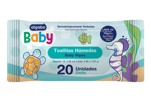 Caja X48 Baby Toallitas Húmedas 20u Algabo