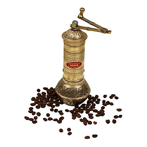 7.6 - Molinillo De Café De Latón Manual, Hecho A Mano, Hecho