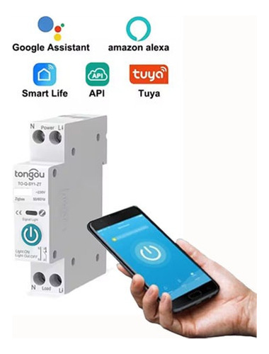 Switch Wifi Bipolar 220v 16a Inteligente Hogar / Industria Blanco