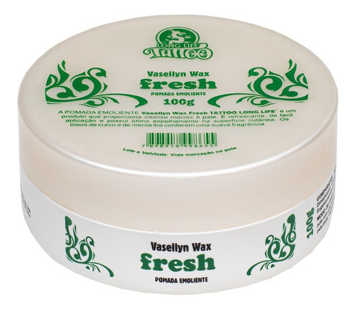 Imagem 1 de 2 de Vaselina Para Tattoo Refresh 100g Long Life Reduz O Atrito