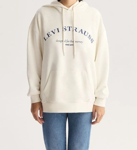 Buzo Levis Mujer Prism Hoodie University Blanco