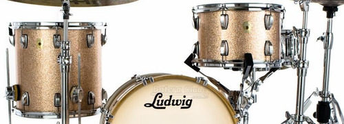 Bateria Ludwig Classic Maple Champagne Sparkle Jazz Set Com (Usado)