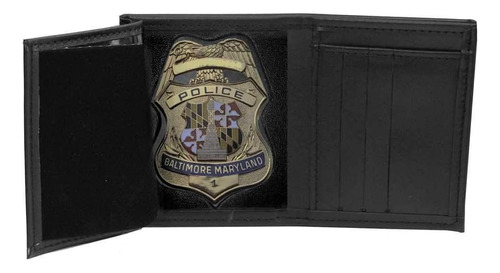 Cartera Empotrada Con Insignia De La Policía De Baltimore (r