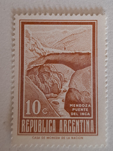 Estampilla Mendoza - Puente Del Inca