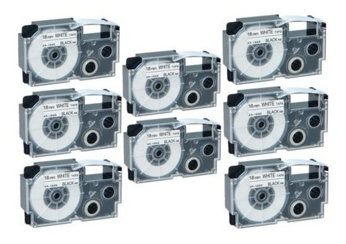 Imagen 1 de 5 de 6pk Xr-18we Negro En La Cinta De Marca Blanca Para Casio Kl-