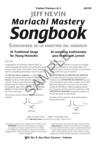 Mariachi Mastery Songbook (violins) / Cancionero Para Mar