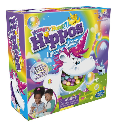 Hasbro Gaming Hungry Hungry Hippos Unicorn Edition - Juego D