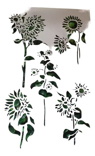 Stencil Girasoles Varios 18x27