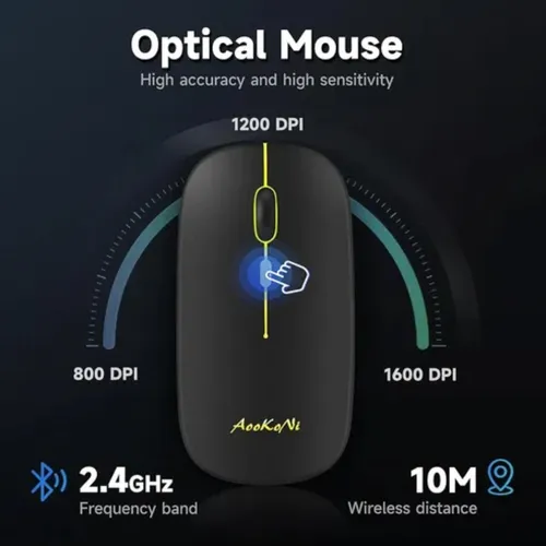 Mouse Raton Inalámbrico Bluetooth Pc Cell Tablet Recargable