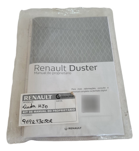 Manual Proprietário Renault Duster Original 969243650r