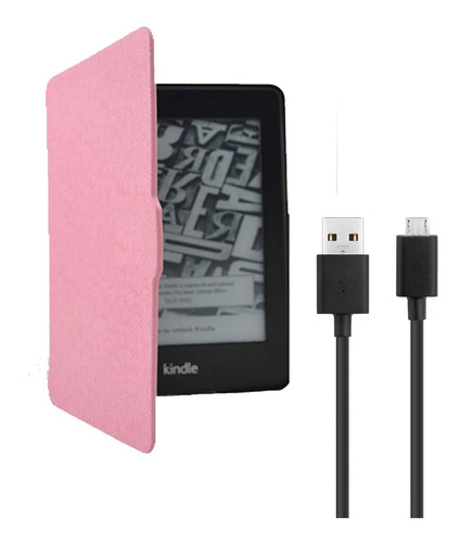 Combo Funda Para Amazon Kindle Paperwhite 7 Gen + Cable