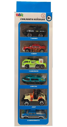 Conjunto Veiculos Speed City Sortidos 6 Pecas Bbr Toys R3147