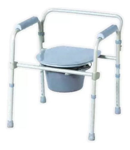 Silla Comodo De Acero Gris Plegable 3 En 1