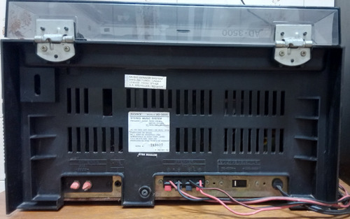Mini System 3x1 Sony Ad-3500 - Toca Discos Preto (Usado)